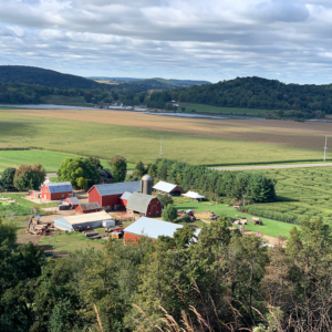 Aerial view of Treinen Farm