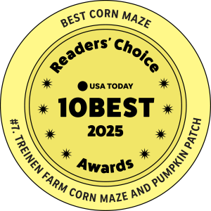USAT25_10Best_LicensedBadge_TreinenFarmMaze Treinen Farm voted one of the best mazes in the US by USA Today 10 Best Contest
